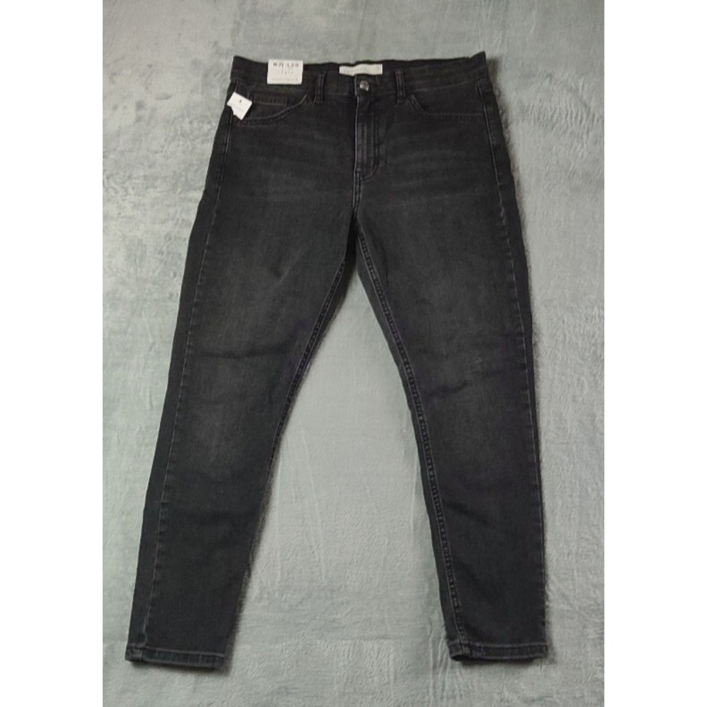 Topshop Jamie Skinny Fit Jeans Womens Size 31 x 28 Dark Gray Stretch Petite